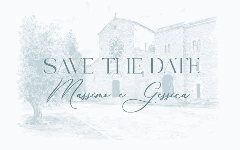 Anteprima WhatsApp del Save the Date digitale per matrimonio con illustrazione location